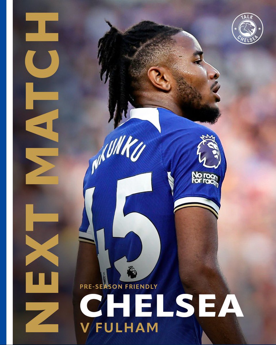 Up next in the USA tour:

Chelsea vs Fulham ⚽️

🏟️ FedExField, Landover
🇺🇸 30th July (2:45pm EDT)
🇬🇧 30th July (7:45pm BST)

Powered by @FICO.