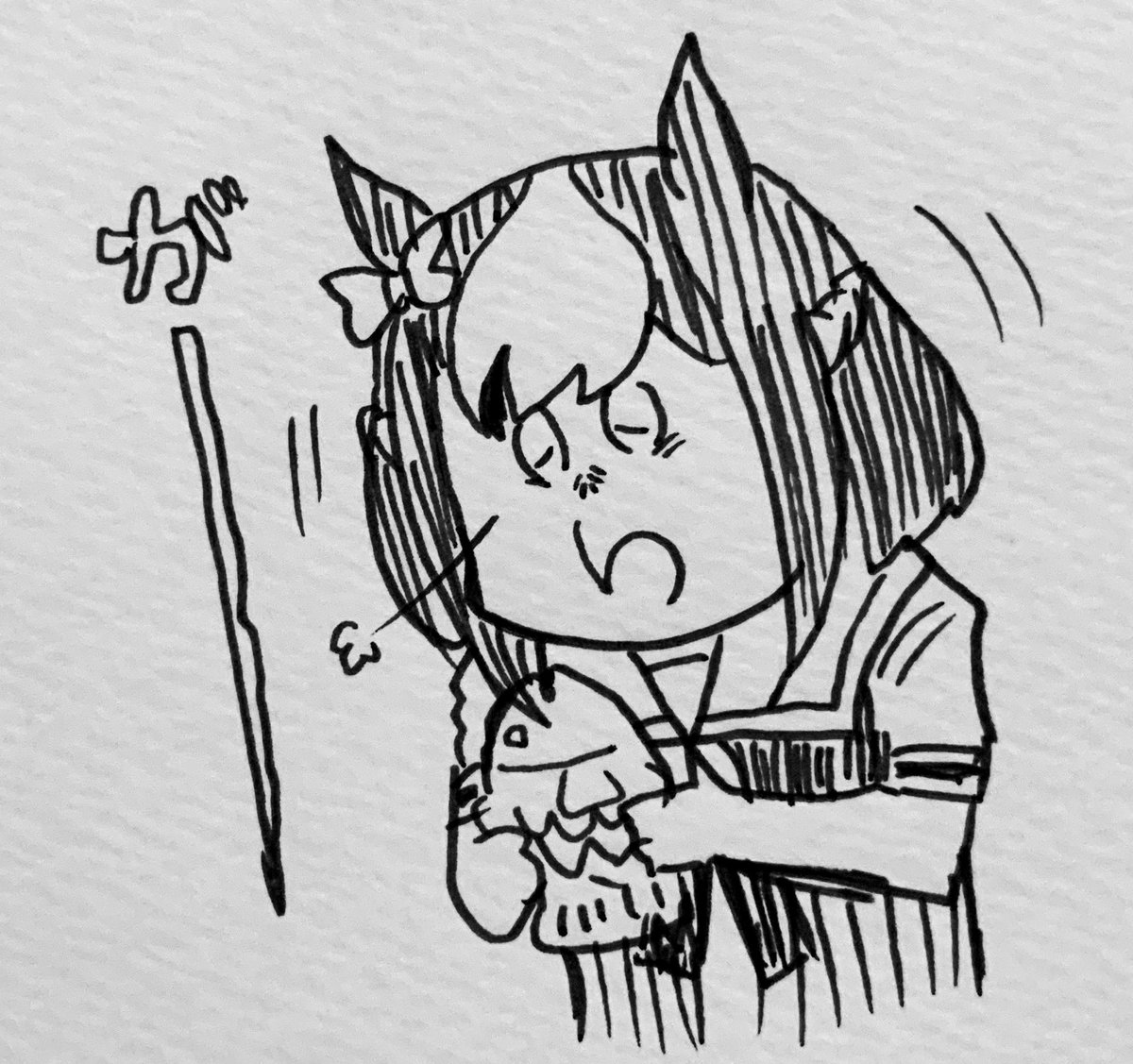 たい焼きを食べるスペちゃん