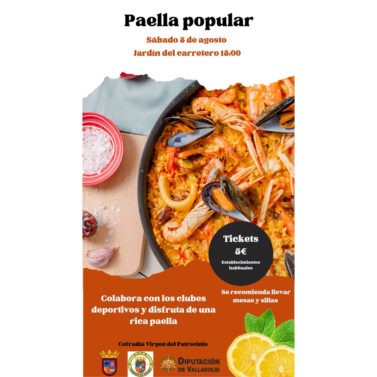 Este año colaboramos con la Paella de las Fiestas de La Virgen del Patrocinio y queremos que nos acompañeis para disfrutar de un día de naturaleza,actividades y amigos en un entorno inmejorable. 

#SardonFutsal #SoyDelSardon
#FiestasDelPatrocinio #Paella #ElJardinDelCarretero 💚