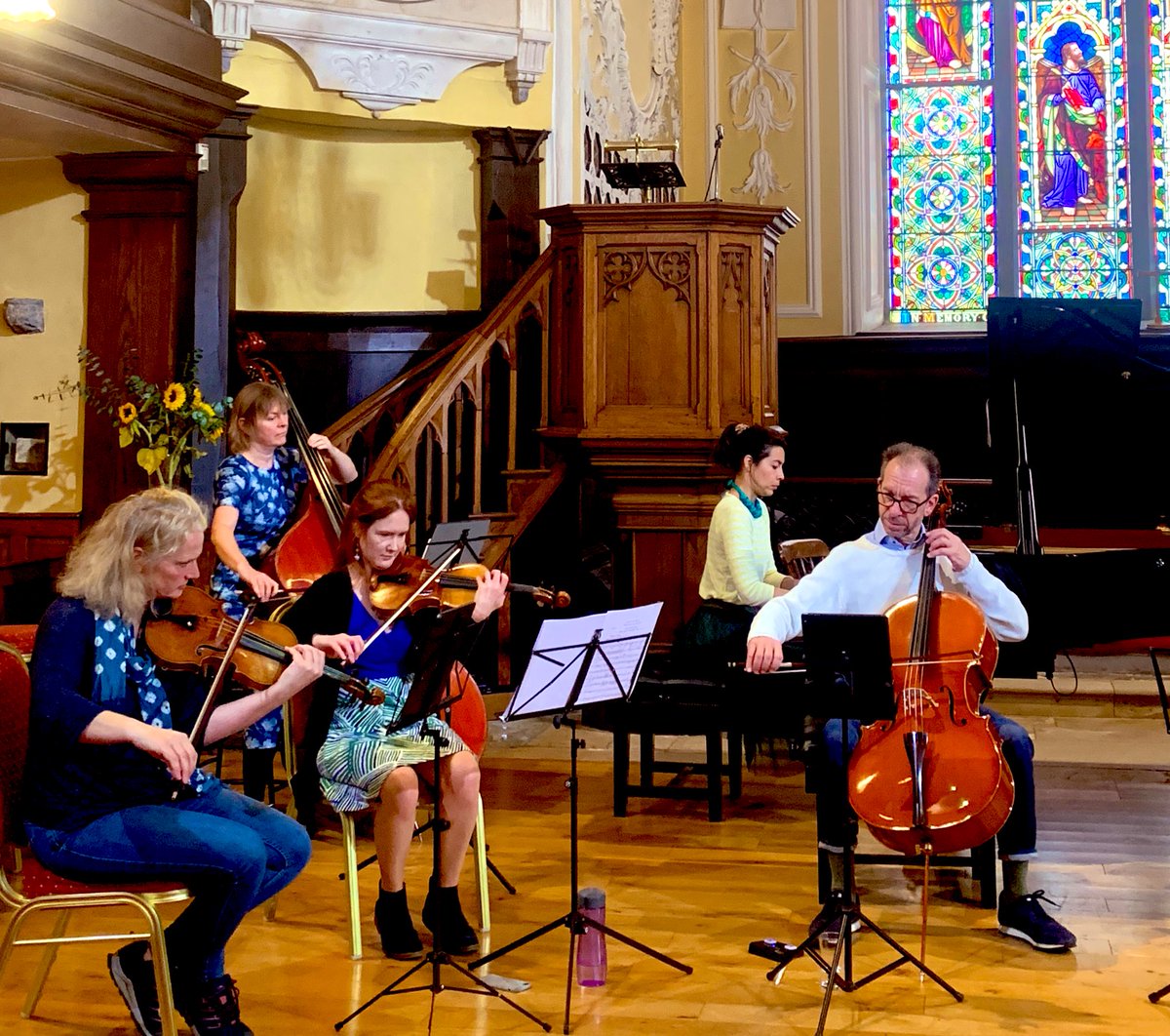 boynemusicfest's tweet photo. Last minute preparations for today’s lunchtime concert. #CarnivaloftheAnimals 🦁 kicks off at 1pm at St Peter’s Church of Ireland, Drogheda.
Supported by @artscouncil_ie #RTESTA @rte https://t.co/ycx7AHWTEu