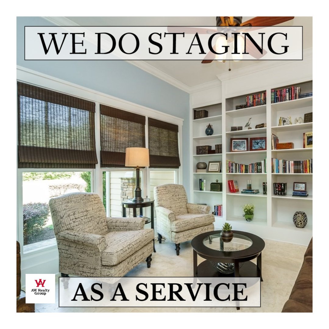 awrealtygroup's tweet photo. Did you know we include staging in two of our Listing Services? It is proven to help sell your home quicker and for more money. Message us for more information. #staging #awrealtygroup #listmyhome https://t.co/BTIUkd7vRJ