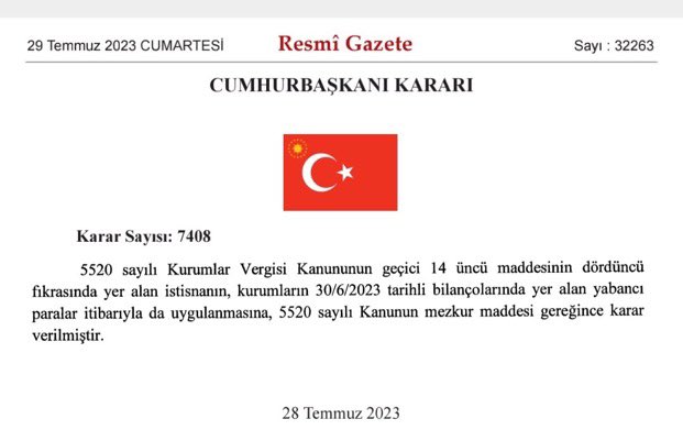 55erhanusta's tweet photo. KKM yapan şirketlere tanınan kurumlar vergisi istisnası bu gece çıkan Cumhurbaşkanı Kararıyla uzatıldı.
Zengin fakir demeden milletin vergilerini her gün artırırken kurumlara yapılan bu kıyak asla kabul edilemez bir vicdansızlıktır. 
KKM’ye para yatıran kurumlar bakın ne yapıyor?
1.Parasını KKM’a yatırıyor, kur farkını ve/veya mevduat faizini alıyor. 
2.Kurumlar vergisini az ödüyor. 
3.KKM’yi teminat göstererek çok düşük faizli TL kredi alıyor, yüksek enflasyonda TL borcu eriyor. 
Ballı kaymak…
Bir buçuk iki yıldır yapılan bu kıyak yetmezmiş gibi vergi avantajı uzatılıyor.