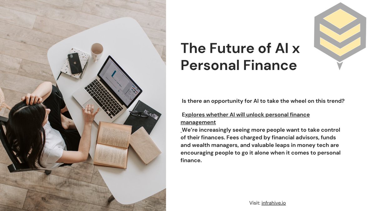 infrahive's tweet photo. Explore whether AI will unlock personal finance management-
Contact- InfraHive to help you setting up generative AI into your organization.
https://t.co/NivGAemrkB
#finance #AI #personalfinance https://t.co/Pl7RqxAYzT