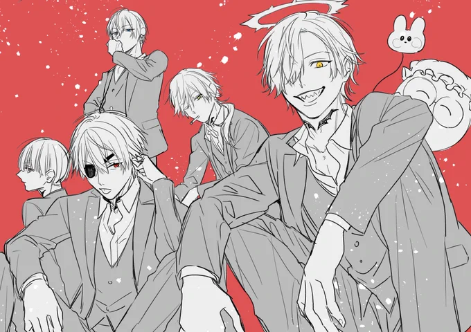 本当は全員描きたかったけど時間なかったので6人だけ・・・! ごっふぁみロスおきそう  #VCRGT絵 #絵ぐいて #イロ絵す #だるまいずごっほ #絵ブラヒム #KuzuArt #hesikart