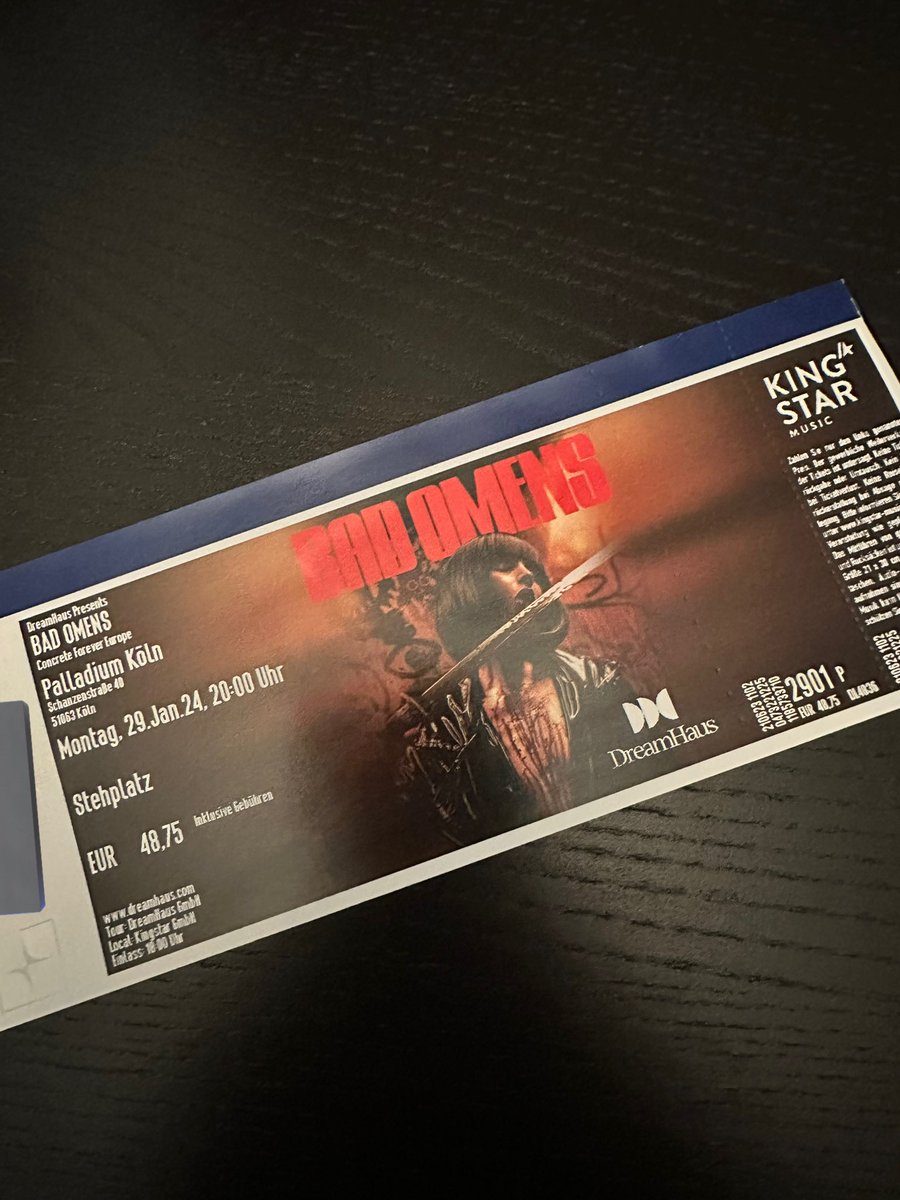 Eiersalz's tweet photo. ‼️‼️KARTE ABZUGEBEN‼️‼️

Verkaufe diese Stehplatz Karte für das Bad Omens Konzert am 29.01.2024 in Köln, da ich aus privaten Gründen nicht mehr hingehen kann!

Biete die Karte natürlich für den Original Preis an! 

Rt‘s are appreciated🫶🏼 https://t.co/cRG3OMIW0b