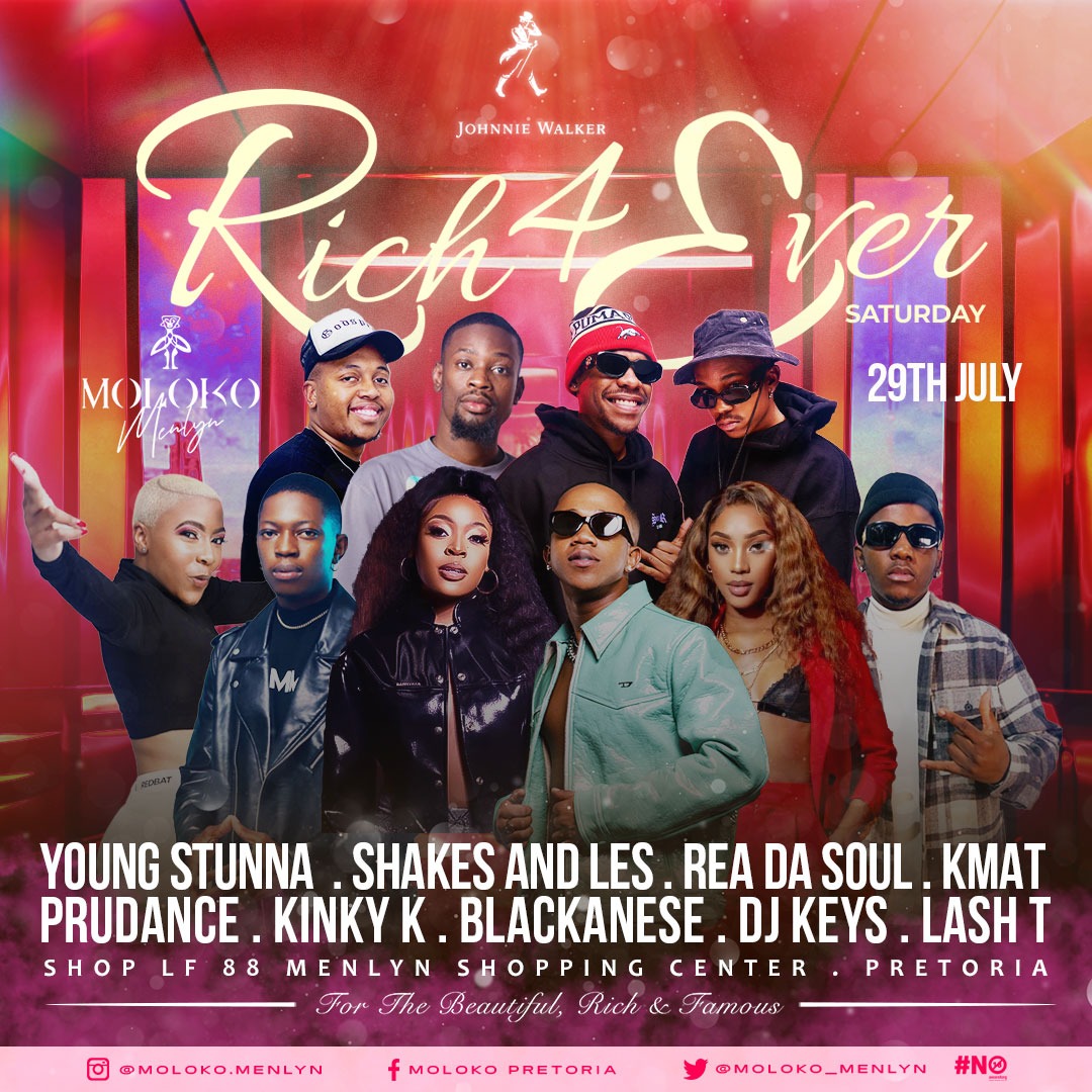 Ladyt_rsa (@tebogoshandy) on Twitter photo We doing it again tonight , Right????๐ฅ๐ฅ๐ฅ
<a href="/Moloko_Menlyn/">Moloko Menlyn</a>
<a href="/DerealZuma/">Dereal_Zuma</a>
<a href="/YOUNGSTUNNA_ZA/">Young Stunna</a>
#Molokolovesyou
#Rich4EverSaturdays
#MolokoRocks We doing it again tonight , Right????๐ฅ๐ฅ๐ฅ
<a href="/Moloko_Menlyn/">Moloko Menlyn</a>
<a href="/DerealZuma/">Dereal_Zuma</a>
<a href="/YOUNGSTUNNA_ZA/">Young Stunna</a>
#Molokolovesyou
#Rich4EverSaturdays
#MolokoRocks