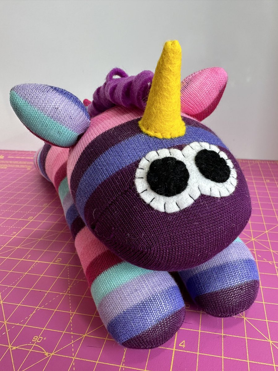 Cute little unicorn in need of a forever home! 
£17.50 plus p&p. 

Suitable for all ages from birth. 

#handmade #shopsmall #supportsmallbusiness #madeinyorkshire