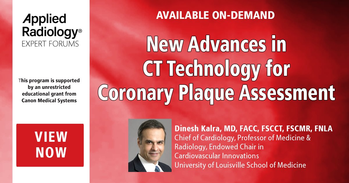 Applied_Rad's tweet photo. Join us for an on-demand webinar with @DineshKalra as he shares his clinical knowledge and insights through clinical case study reviews. Earn complimentary CME, CRA and CE! Register⏩https://t.co/RWu99uyx5e
#futureradres #radres #radiologist #radiographer #radadmin #SCCT2023 https://t.co/LRrDPrEFOD