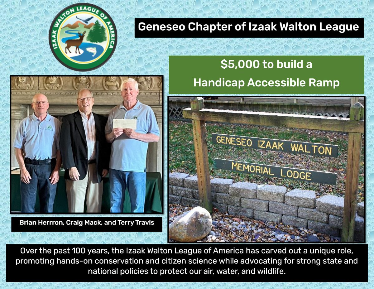 MFoundationQC's tweet photo. Congratulations, Geneseo Chapter of Izaak Walton League! Thank you for promoting hands on conservation! Thank you for making it more accessible to everyone! https://t.co/kqGAeA785R