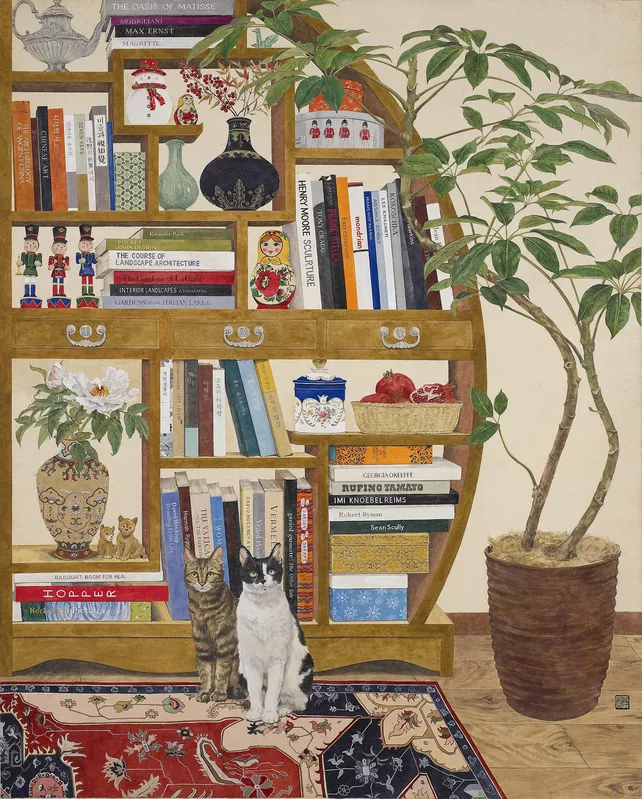 marysia_cc's tweet photo. #Cats and Bookshelf  
Lee Jung Eun (Korean, b. 1971) https://t.co/73sbUZnOco