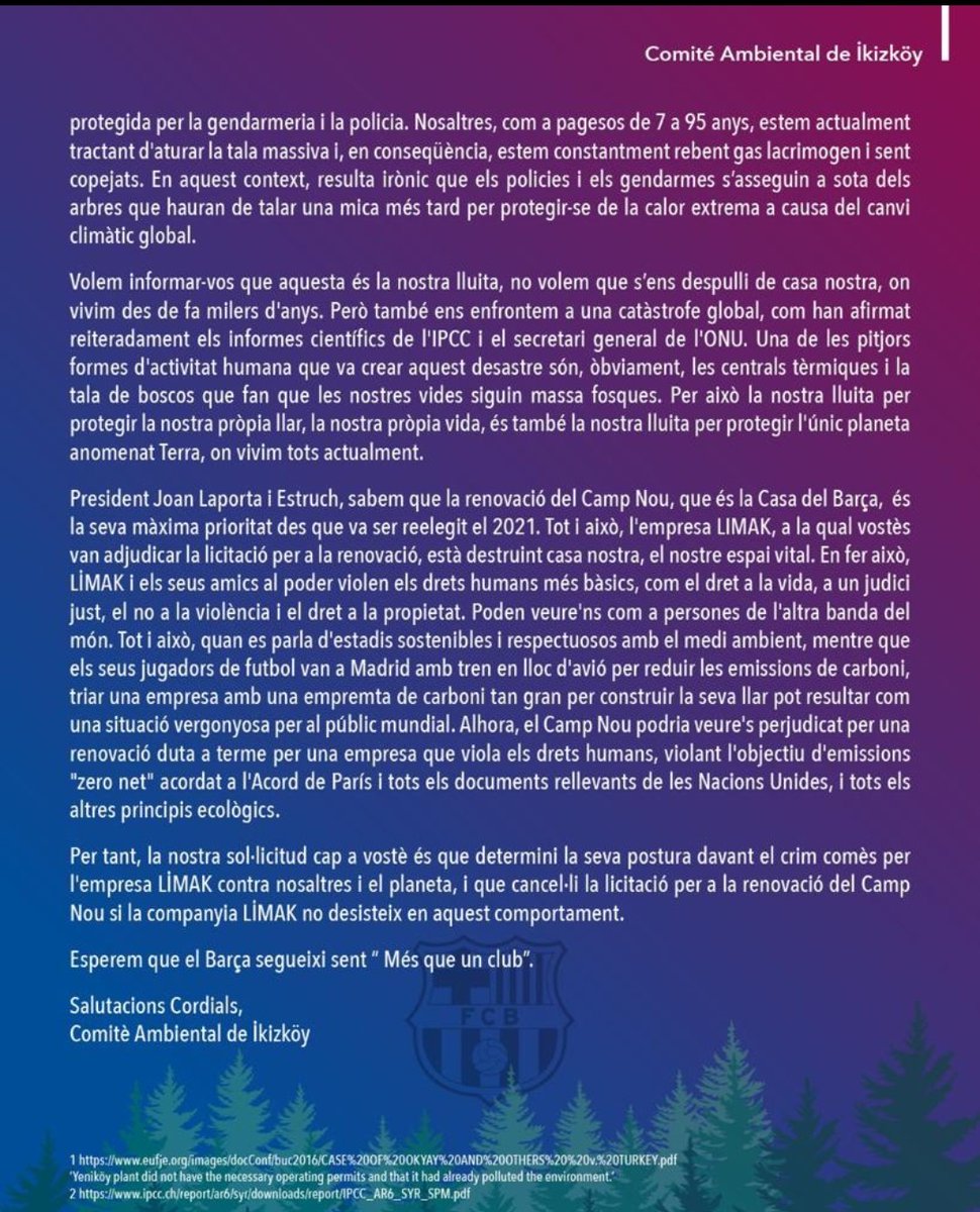 TipEkoloji's tweet photo. Limak ens ha enverinat amb las central tèrmicas de Yeniköy/Kemerköy durant anys!

I ara ha matat milers d'arbres del bosc d'Akbelen en només 6 dies.

Acabeu totes les relacions comercials amb Limak pels seus crims contra la humanitat. Ara mateix!
@FCBarcelona
@JoanLaportaFCB https://t.co/cheGTjwgNu