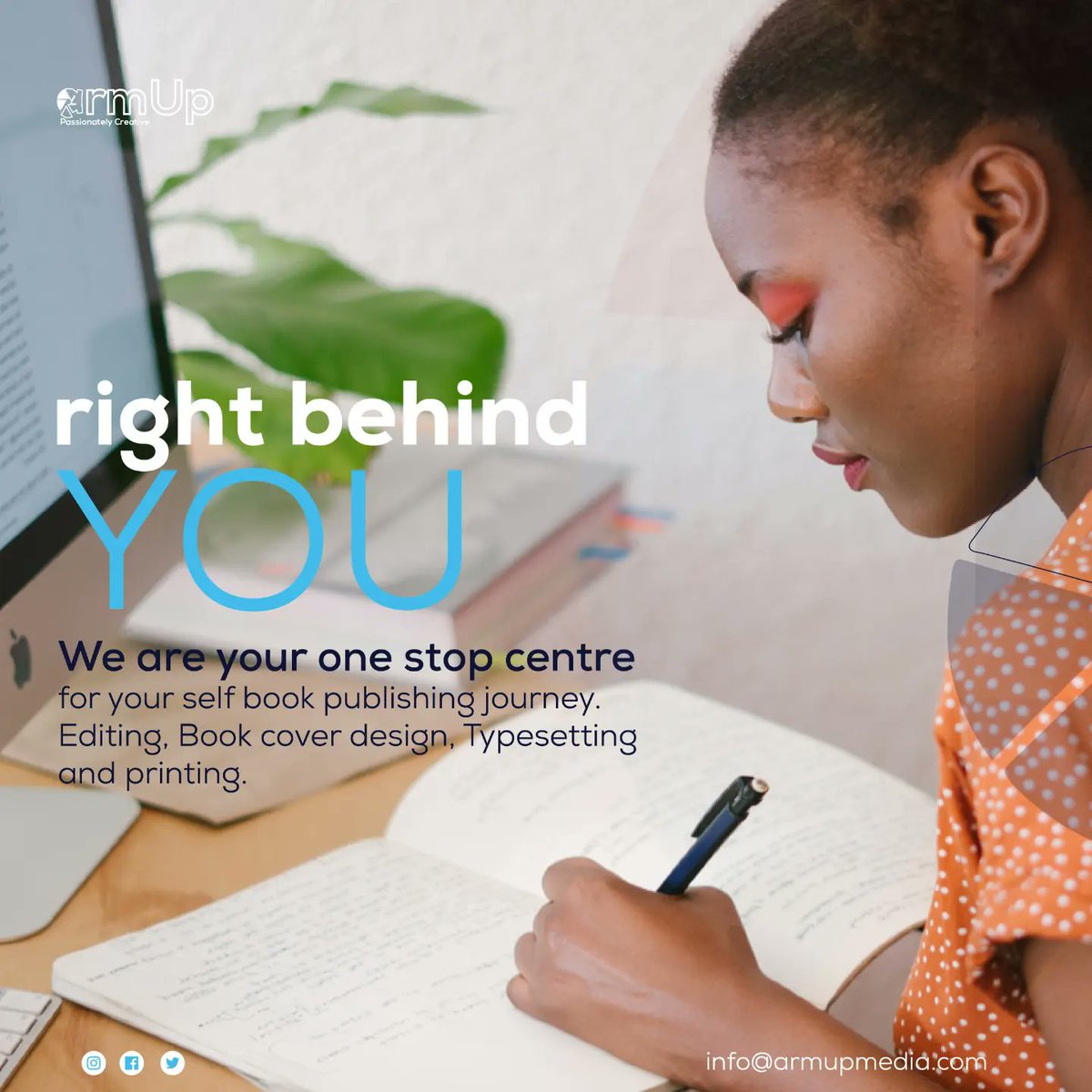 armupmedia's tweet photo. We are passionately Creative  for you.

Bring on your manuscript, and let's shape it for the audience you desire.

#publishing #books  #author #writing #book #writer  #publisher #writingcommunity 
#passionatelycreative 
#armupmedia23

@scribehouseUg @wekesa_amos https://t.co/WhCX0lO8o6