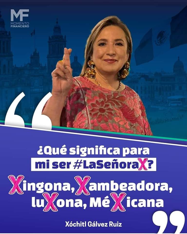 Gabydelao10's tweet photo. @abrahamvanaya @INEMexico @XochitlGalvez #XochitlVa #XochitlPresidenta #SeñoraX https://t.co/c1l6QFKHTd