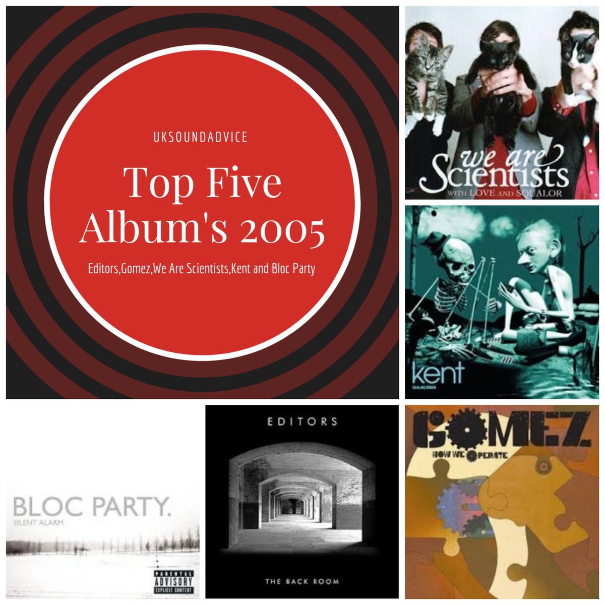 SoundVisionPlay's tweet photo. #bestof2005

Top Five of 2005

@gomez #howweoperate
#kentband #duandjagdöden 
@wearescientists
#withloveandsqualor 
@blocparty #silentalarm 
@editors #thebackroon 

#00sMusic https://t.co/pSY9t4qj88