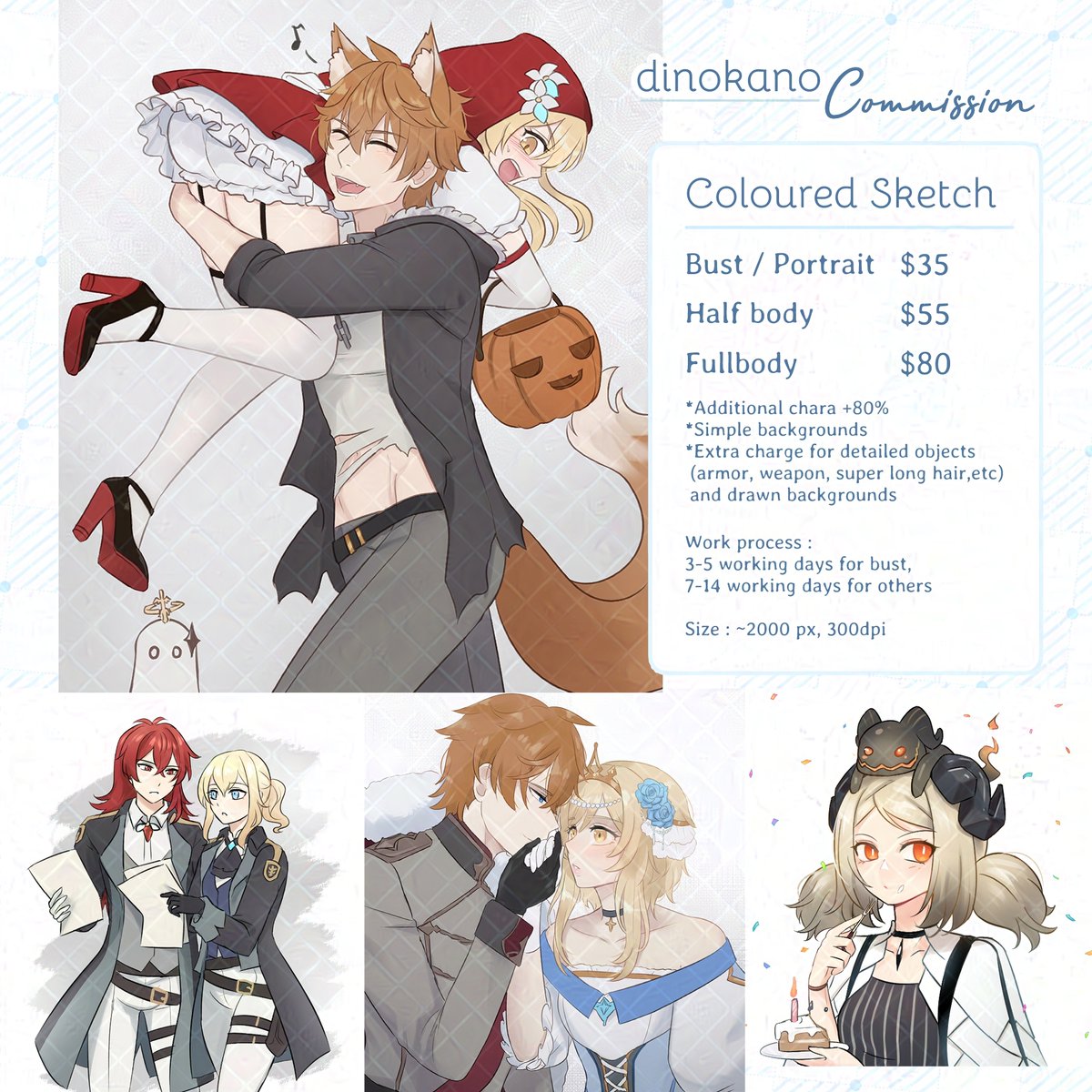 dinokanoo's tweet photo. 🌟COMMISSION OPEN🌟

[Shares &amp; RT are much appreciated 🙏🙏🙏]
Hello, dino here, I'm opening commission for August and September.
If anyone is interested, feel free to DM me 🤗
Thank you💕

*ToS in reply
#commissionopen #commission https://t.co/JqvHenkfzD