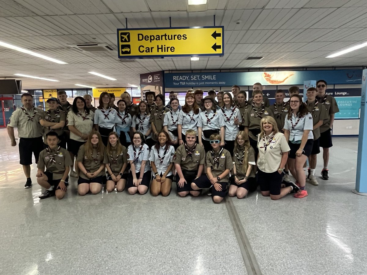 janewarden18's tweet photo. @norfolkscouts Unit 25 only unit in the @UKContingent leaving from @NorwichAirport , safe travels!! #drawyourdream https://t.co/ECkSYM4J4u