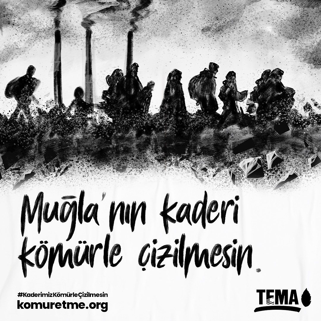 temavakfi's tweet photo. Muğla-Akbelen’inKaderi Kömürle Çizilmesin❗

Muğla’daki kömür madenciliği nedeniyle onlarca köy yok edildi.

Milas ve Yatağan’da geriye kalan köylerde hatıralarına sımsıkı sarılan yurttaşlar: “Ormanımız, doğamız evimizdir, evimiz yok olmasın!” diyor.

Bir köyün kadim kültürünün daha kaybolmaması için kömürlü termik santrallerden ve kömür madenciliğinden vazgeçilmeli!

📌 Geleceğe yaşanabilir bir dünya bırakmak istiyorsak; adil geçişi mümkün kılacak şekilde bir an önce fosil yakıt kullanımını bırakmalı, doğayla barışık, ekosistemle uyumlu ve yerelin haklarını gözeterek yenilenebilir enerjiye geçiş yapmalıyız!

#AkbelenOrmanınıVermeyeceğiz #KaderimizKömürleÇizilmesin

Kömür madenciliği hakkında daha fazla bilgi için;👉🏼 https://t.co/gbR6RyDPep
-
🌿Gönüllü destekleri için @ArthurIstanbul  'a teşekkür ederiz