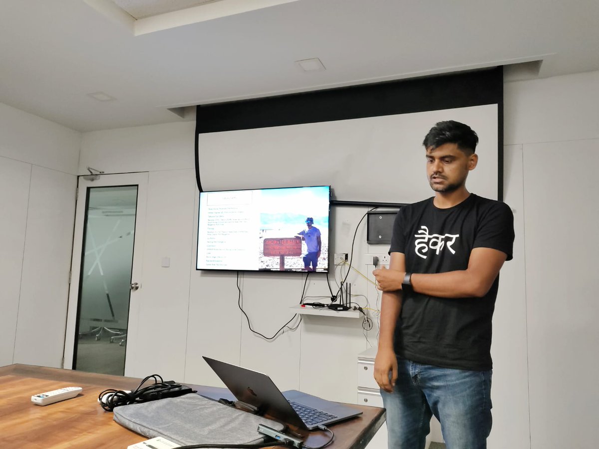 NullBhubaneswar's tweet photo. Our second talk of the day. "Chatgpt for Security Professional and/or for Everyone" by @NutanKumarPanda at #NullBhubaneswar. @null0x00 #AISecurity #LLMSecurity https://t.co/ideASdieNT