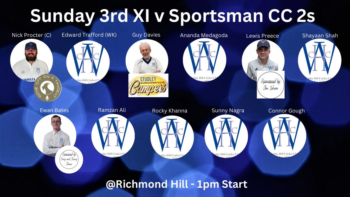 Sunday Team News. 

Let’s hope the weather holds so we can put 7 teams out over the weekend for the first time ever!! 

Up The Hill!