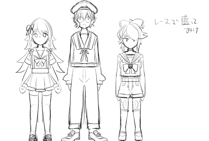 こんな感じのイメージで描いてましたのやつ 装飾ブラシであとから足しとけの精神が身についているね
