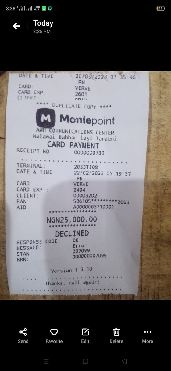 MusteeBaba9909's tweet photo. @moniepointng I made a transaction for months now and it got declined no reversal please kindly refund me am really exhausted with u guys since February https://t.co/9XxhjPyxwt