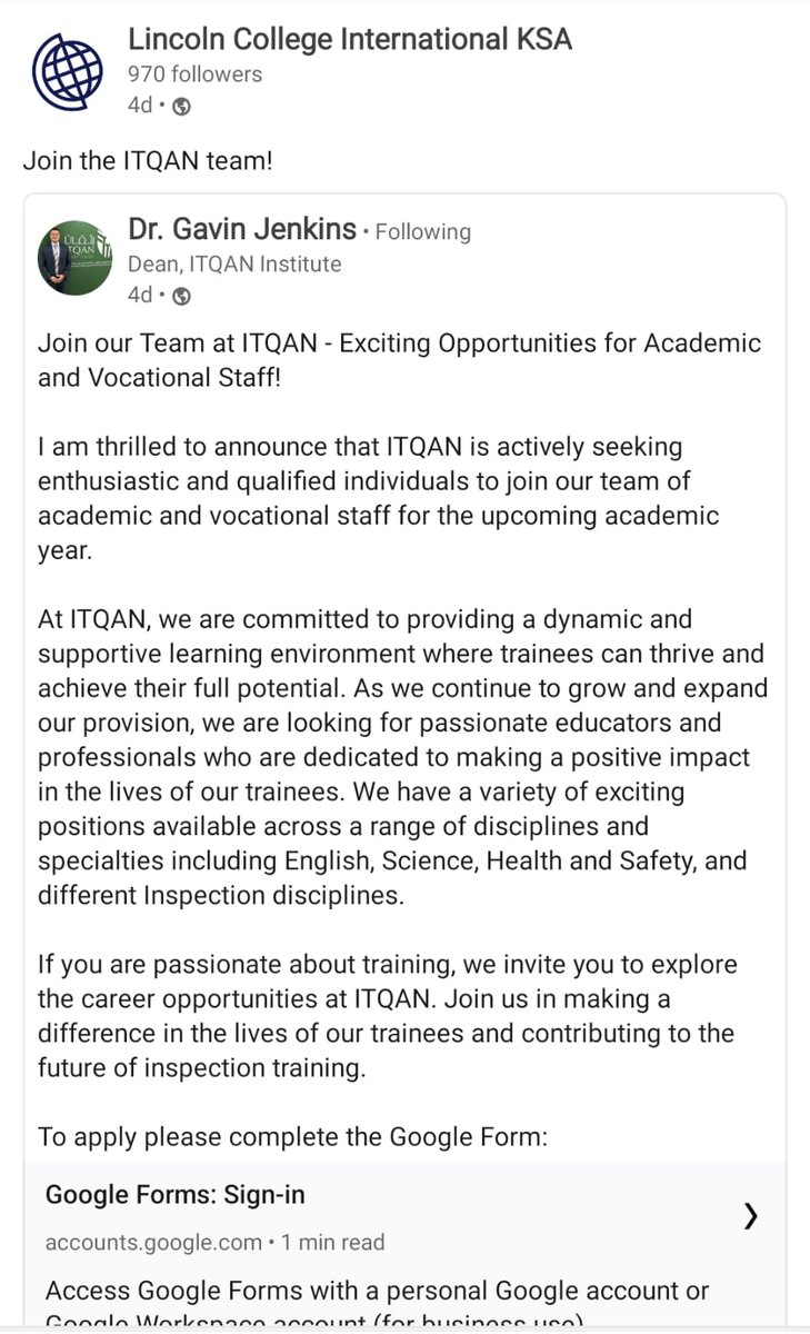 Every sign-up and our dean (pimp) will get a bonus. We <a href="/lincoln_college/">Lincoln College</a> want you <a href="/ITQANINSTITUTE/">ITQAN INSTITUTE</a>.  Happy to employ teachers with fake degrees/qualifications to run the scam. Fraud, human rights abuses, racism, discrimination all allowed. <a href="/BBCRadioLincs/">BBC Lincolnshire</a> <a href="/aramco/">aramco</a> <a href="/UKinSaudiArabia/">UKinSaudiArabia 🇬🇧🇸🇦</a>