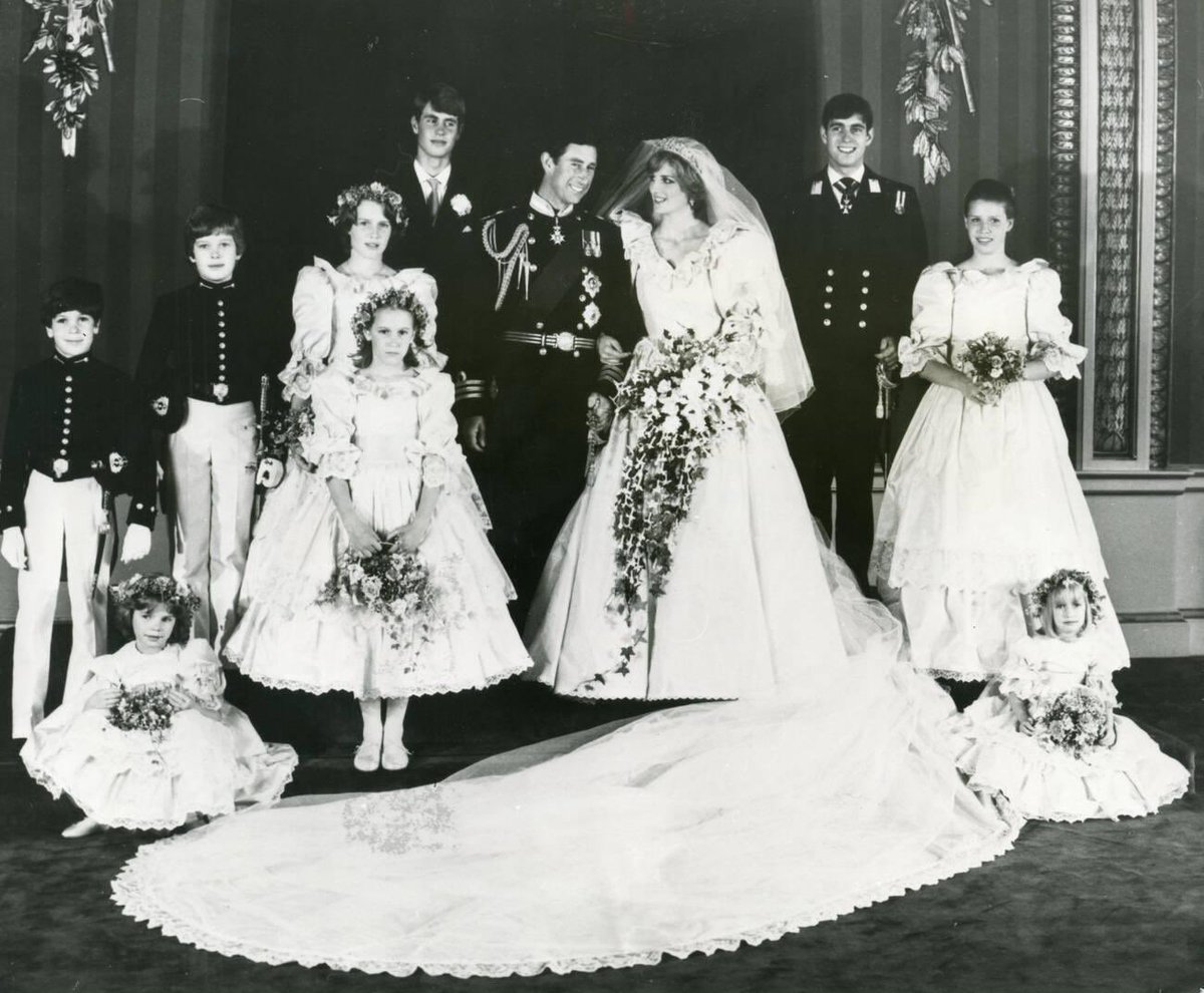 Lady Sarah Armstrong-Jones (later Chatto) was a bridesmaid at the wedding  of her first cousin Charles, Prince of Wales.