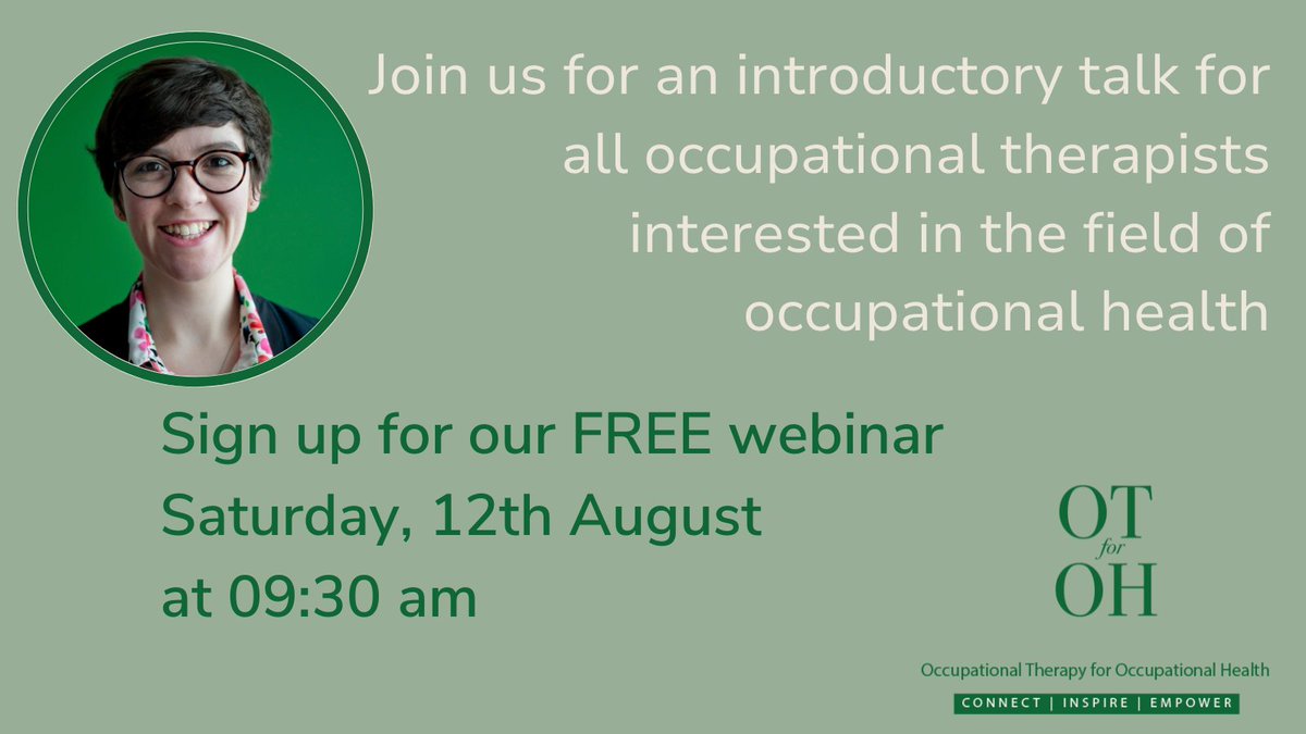 📢I will be hosting my next introductory talk for OTs interested in OH on Saturday, 12th August!
Book your free place here 👉 it.ly/3wFKUXx
#vocrehab #OH #OT