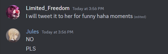 LimitedFreedomm's tweet photo. @RinPenrose, I guess you got a new name lol "Rin Panrose" https://t.co/c1MBFt42N0