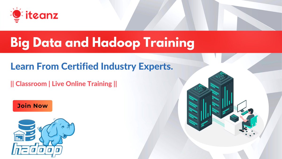 iteanzglobal's tweet image. 👉Are you Looking for the best Big data and Hadoop Training?
⭐️Let's get started and learn from the experts!
💻Live Online Training
Call Us Now +918046810331
buff.ly/2zWMBEl
#iteanz #bigdataandhadoop #python #ml #datascience #vr #ar