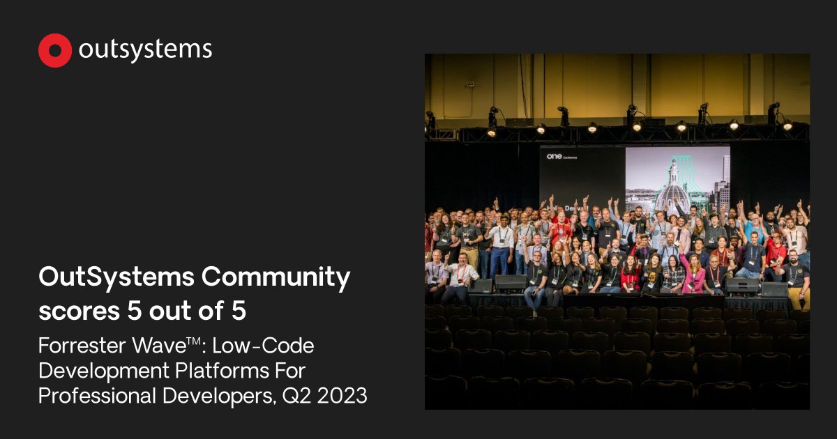 ofmoitinho's tweet photo. To be successful with #lowcode, a strong dedicated community to support and help your teams and partners is a must. Here’s why Forrester named OutSystems a Leader: https://t.co/cT1zi1SIir https://t.co/5JLn7rTs84