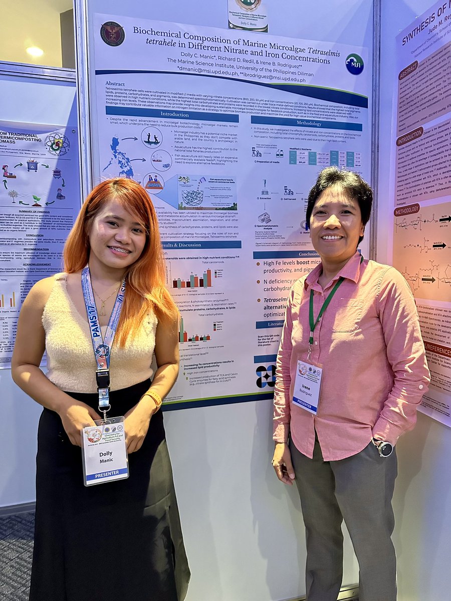 msi_ibrlab's tweet photo. @LikasKaia @richardredil And it's a wrap for #37PCC
Our In-House RA, Dolly (@LikasKaia), and Dr. Rodriguez (@IBRonFire), during the poster sessions, as they contribute to this year's theme, "Chemistry for Agriculture 4.0 and Food Security".
Thanks for joining us, and sea you in Davao for the #38PCC https://t.co/KO6nT8on51
