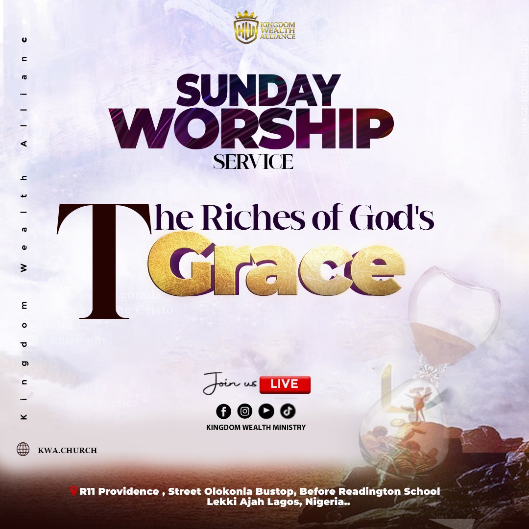📢Join us this Sunday as we enjoy God's blessings! 
#kingdomwealthministry #kingdomwealthalliance #trend #video #OverflowingBlessings #virals #stream #churchonline #inspirational #church #sundayfunday