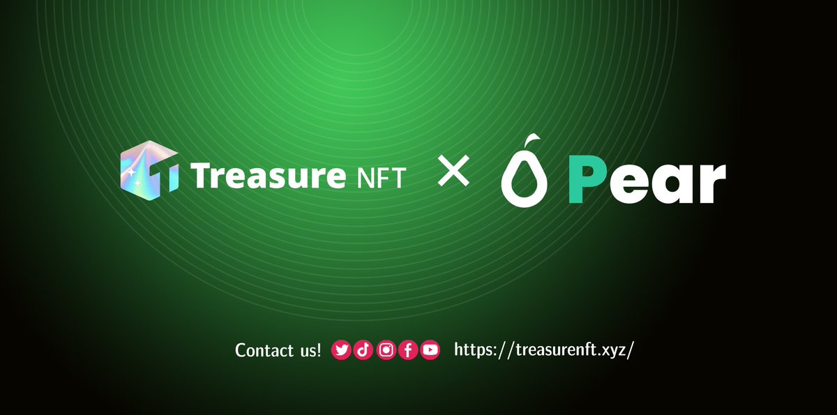 Treasurenft_xyz's tweet photo. Awesome! We're delighted to announce new partnership with @PearDAOReal. We'll hold a series of online events to explore #Web3 world. Stay tunned! 

PearDAO is the First non-custodial on and off ramp service built for Web3. https://t.co/fs0L5hE5nV