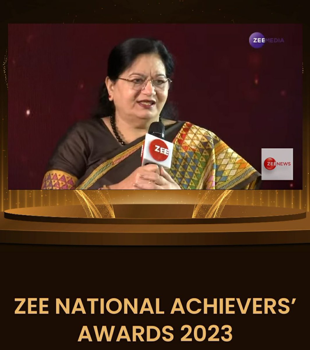 jmiu_official's tweet photo. Prof. Najma Akhtar, VC, @jmiu_official was conferred National Achievers Award 2023 by the Zee Media Group for her Visionary Leadership in the field of Education on 28th July,2023 . @rashtrapatibhvn @PMOIndia @narendramodi @dpradhanbjp @EduMinOfIndia @ugc_india @Dawoodi_Bohras https://t.co/3dVdoNnVYv