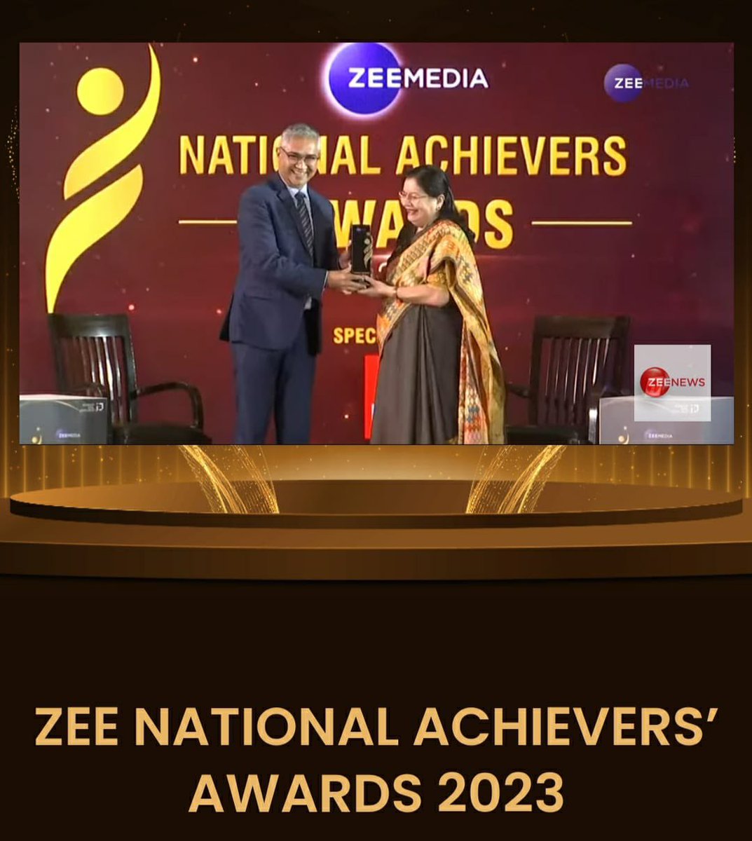 jmiu_official's tweet photo. Prof. Najma Akhtar, VC, @jmiu_official was conferred National Achievers Award 2023 by the Zee Media Group for her Visionary Leadership in the field of Education on 28th July,2023 . @rashtrapatibhvn @PMOIndia @narendramodi @dpradhanbjp @EduMinOfIndia @ugc_india @Dawoodi_Bohras https://t.co/3dVdoNnVYv