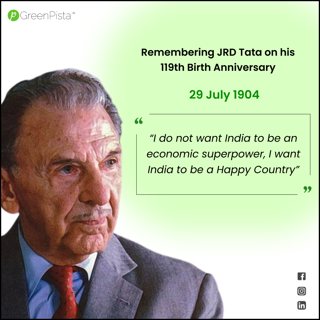 Does any B(ig)-Day Missed??? Remembring JRD Tata on his 119th Birth Anniversary.
#birthday #birth #happybirthday #birthdays #birthdayweekend #instatag #instatags #birthdaywishes #birthdaymonth #startup #businessmen #tata #greenpista #birthdaywishes