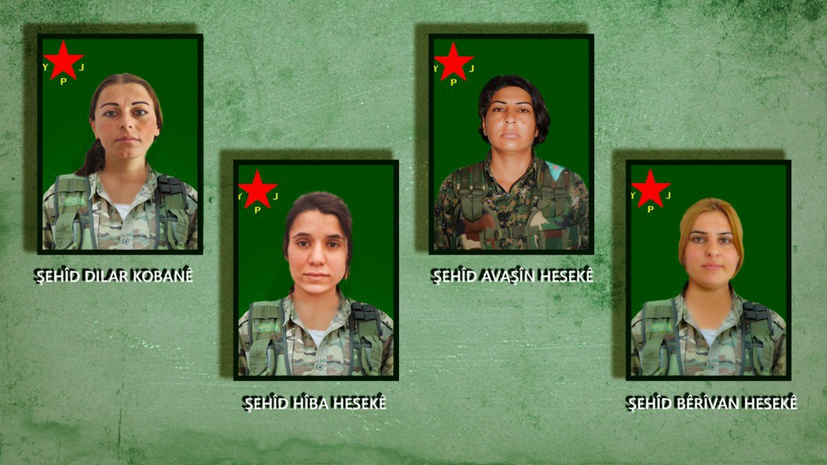 tvronahi's tweet photo. Îro şêniyên #Hesekê ji bo her 4 şehîdên #YPJ'ê wê merasîmekê li gorîstana şehîd #Dijwar di saet 5'an de li dar bixin.

Piştî merasîmê wê cenazeyê #Emîna_Silêman ber bi #Kobanê ve bê rêkirin. https://t.co/WN6dpA3NLf