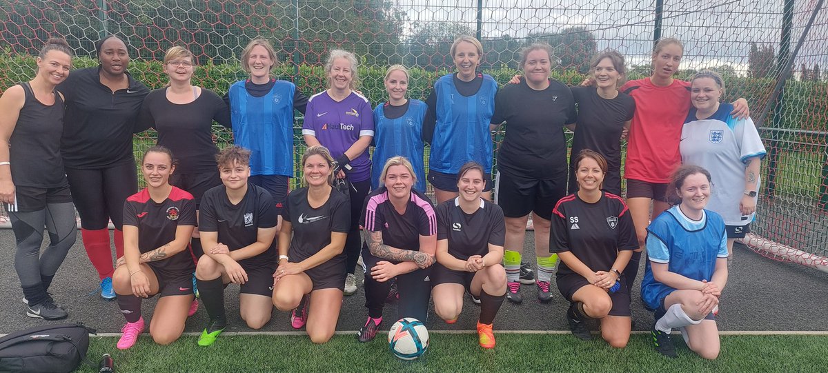 40 ladies playing footy last night!
Our newest team 'Rebels' had a friendly against our lovely neighbours <a href="/BreretonLadies/">Brereton Social Ladies</a> (below)
Our 'experienced' players had a 7 v 7 game between themselves
And we had 6 complete beginners who had their 1st session along with some other newbies.