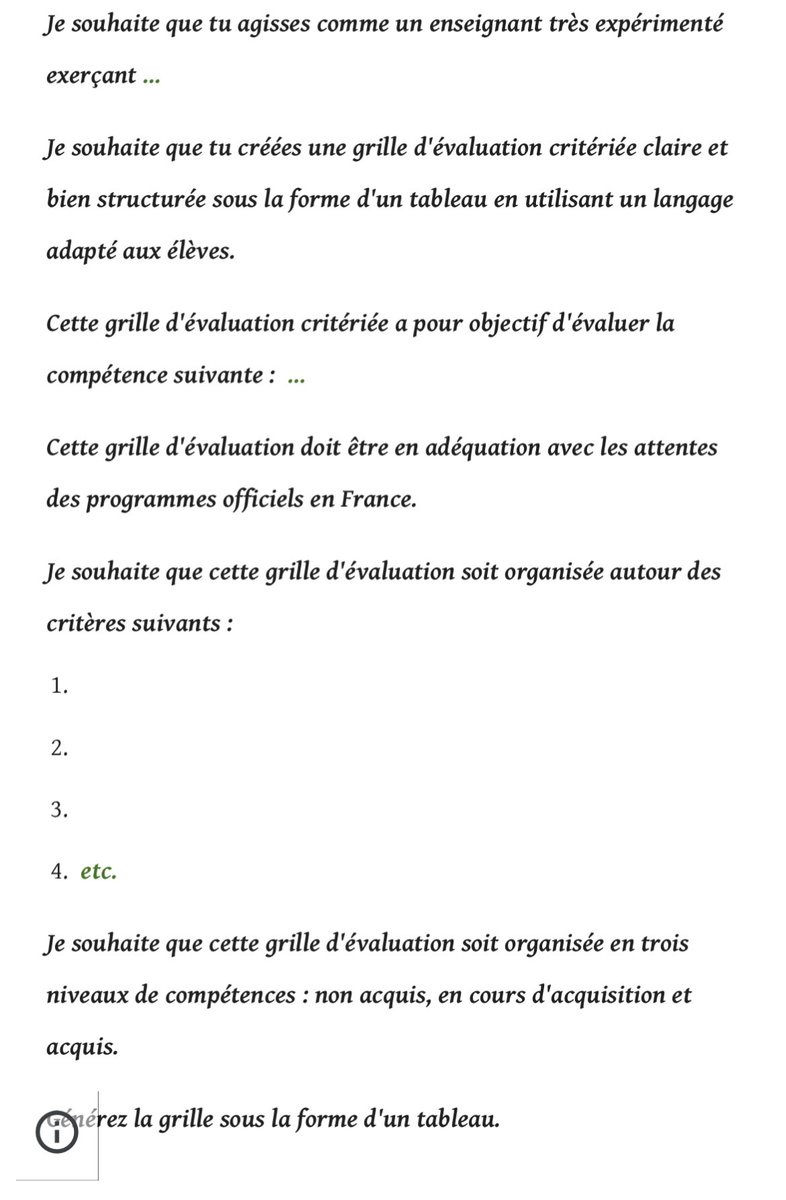 isafil's tweet image. Pépite du #Top50 ❤️

Comment l’#IA peut nous aider à élaborer des évaluations fines et précises pour nos élèves. On pourrait ajouter aussi une requête sur la #différenciation,  

Je recommande très vivement cet article de ⁦@MIKL_Bertrand⁩ 👉 pepsagogie.com/enseigner-et-a… #ChatGPT