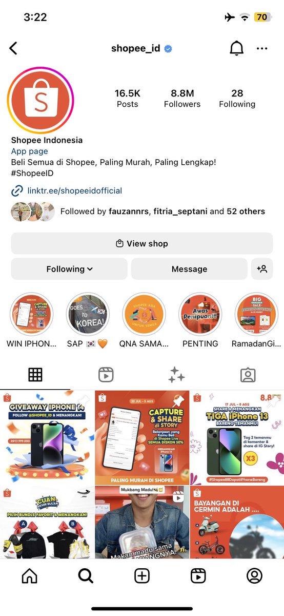 putrimstikas's tweet photo. @ShopeeID Ini untuk following instagramnya https://t.co/tD02DAjhf0