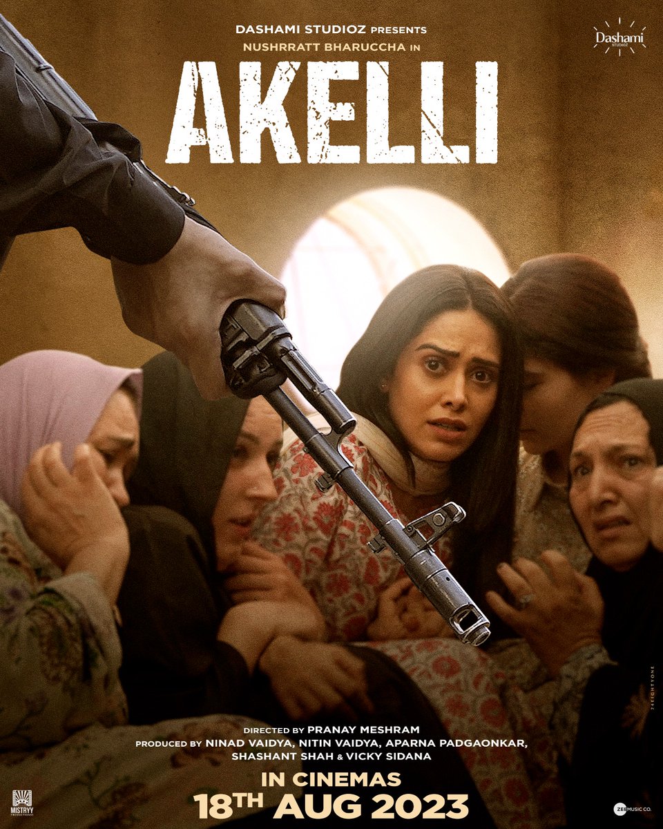 Survival is her battle. 💪🏼
She is coming this August 18… #Akelli.

@nushrratt #NishantDahiya #AmirBoutrous @TsahiHalevi @NitinPVaidya @ninad_nv @aparnavpwoman @PranayMeshram @sharmaa_adi  #ShashantShah @vickysidana_ #DipeshMistry @NihalVaidya2 #AmarKamble @pushkarsingh01…