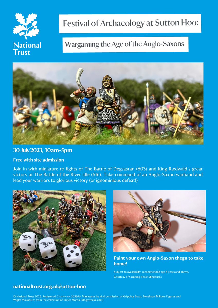 In preparation for running two Anglo-Saxon miniature wargames at Sutton Hoo on Sunday, I’ve updated the website with an introduction to Early Medieval Wargaming: mogsymakes.net/getting-starte…  #nt #suttonhoo #mogsymakes #grippingbeast #earlymedieval #miniaturewargaming