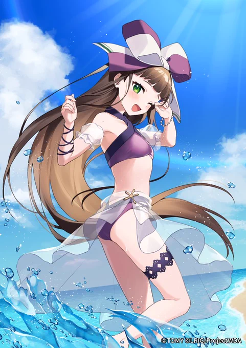 本日発売のWIXOSS「フェゾーネ DIVA with 電音部」にて水着姿のアンさんをたくさん描かせていただきました!よろしくお願いいたします! #ウィクロス発売記念 