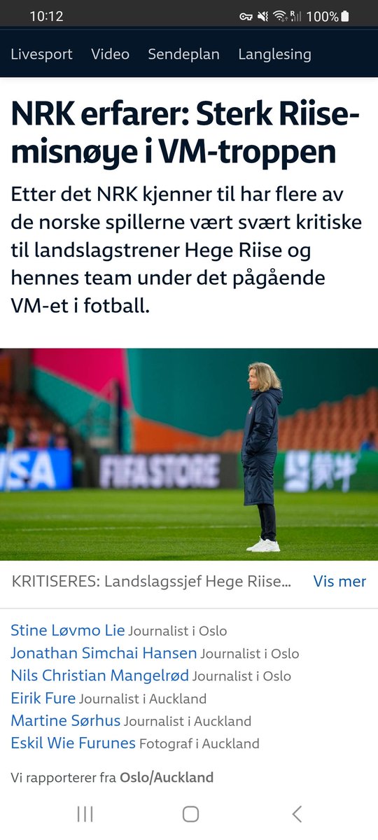runrjo76's tweet photo. Hvorfor må dere legge ut denne erfaringen nå @NRKsport @NRKno ? Hjelper det landslaget videre? https://t.co/MTFz2Kx140