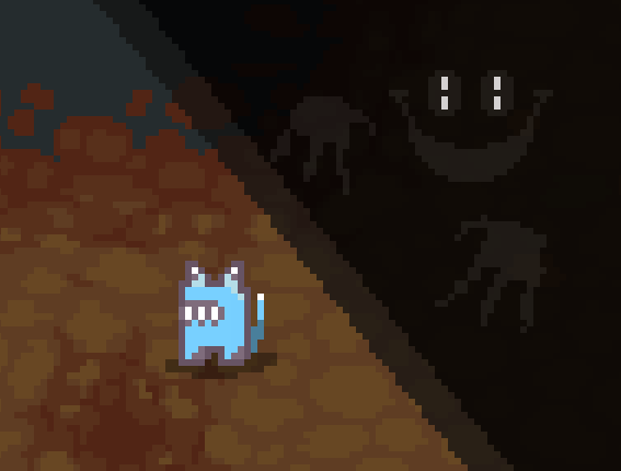 ByCubed7's tweet photo. Lost access to my main pc last night due to some internet issues, so I've decided to get some more concept art done >:)

Here's a sneak peak of the wraith, turning into a statue in the light and stalking you in the dark
#gamedev #gamedevelopment #Godot4 #pixelart #conceptart https://t.co/Ao9Ox7E3FA