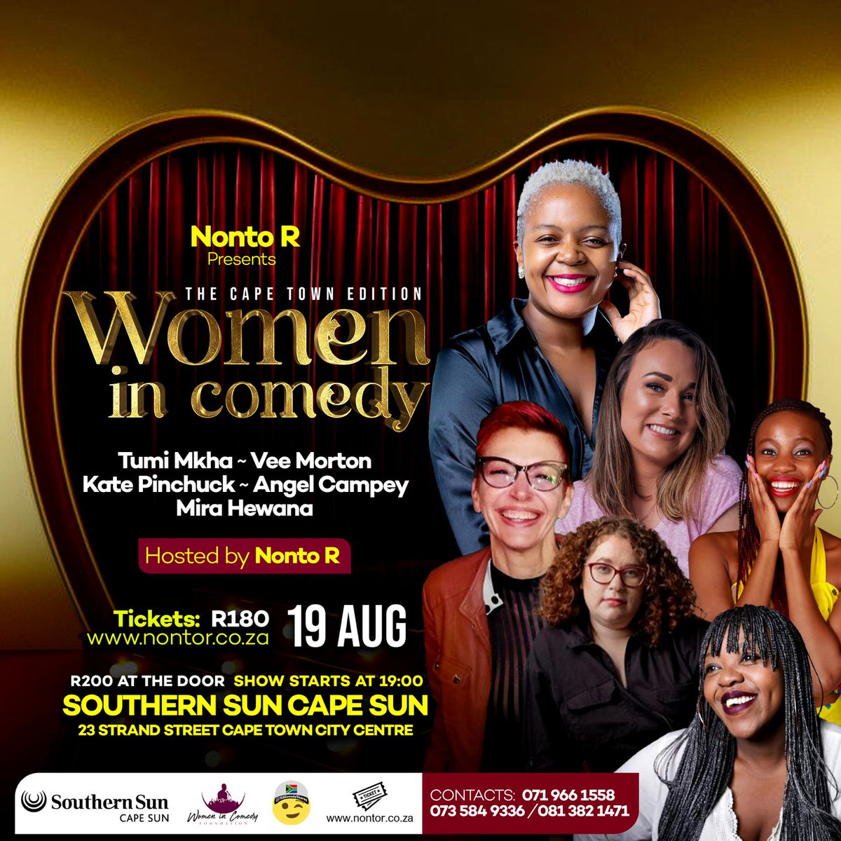 #WomensMonth is around the corner and we got you covered. 

Get your 🎟 nontor.co.za/events/women-i… and be part of award winning #comedienne <a href="/nonto_r/">nonto_r</a> 's #WomenInComedy, the #CapeTown edition featuring a hilarious line-up 🎤🔥

#standupcomedy #cptcomedy #CapeSunHotel  <a href="/SAComedyShares/">#SAComedyShares</a>