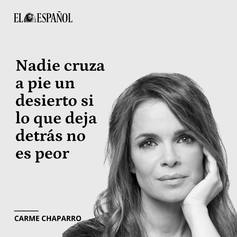 elespanolcom's tweet photo. Nadie se echa al mar con su hijo si lo que tiene detrás no es más peligroso. Nadie cruza un continente si lo que tiene detrás no es la muerte. 

La columna de @CarmeChaparro