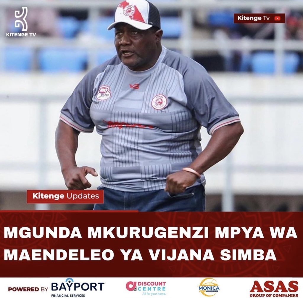 mshambuliaji's tweet photo. Klabu ya Simba imetangaza kumtambulisha aliyekuwa kocha msaidizi, Juma Mgunda kuwa mwalimu wa program maalum kwenye maeneo mbalimbali ya timu za vijana, wanawake na senior team kwa ajili ya kuisambaza falsafa ya Simba kwenye maeneo hayo.

Mtendaji Mkuu wa klabu hiyo, Imani Kajula amesema Mgunda atakuwa Mkurugenzi wa maendeleo ya vijana chini ya miaka 17 na 20, timu ya wanawake na senior team.

"Niwaambie wazi kuwa mwalimu Mguda sasa hivi tunamtumia kwa program maalum, kwa hiyo mtamuona kwenye maeneo mengi sana.

"Tutamtumia kama mwalimu ambaye anazunguka kwenye timu zetu zote [U17, U20, Simba Queens na Simba senior team]."

"Klabu yoyote kubwa huwa na mwalimu ambaye anafanya kazi zaidi ya moja kwa sababu lazima zile falsafa za timu zianzie kwenye timu za vijana hadi timu ya wakubwa lakini pia hata timu ya wanawake."

Mgunda alijiunga Simba SC mnamo Septemba 2022 kama kocha wa muda akitokea Coastal Union, na baadaye aliteuliwa kuwa kocha msaidizi baada ya ujio wa kocha mkuu Roberto Oliveira ‘Robertinho’.

#KitengeSports