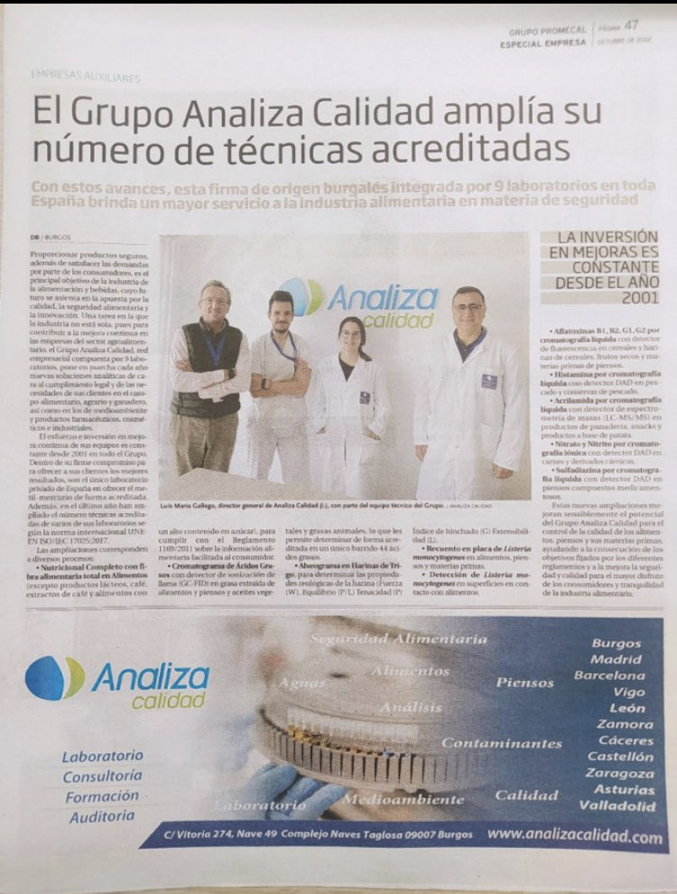LuisMGallego's tweet photo. No paramos !!!!!

#Calidad #SeguridadAlimentaria #Medioambiente #Agronomía y #Cosmética

#TodoPorEllos 
 
#ParaNuestrosClientes

GRUPO ANALIZA CALIDAD https://t.co/aNhgXLYTGd